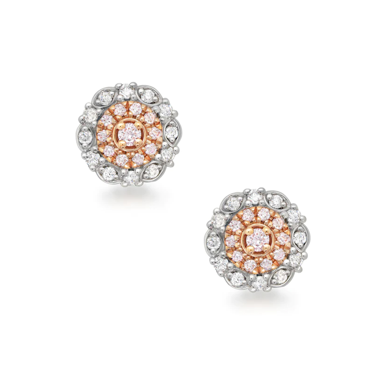 White &#038; Argyle Pink Diamond Blush Rosie Earrings